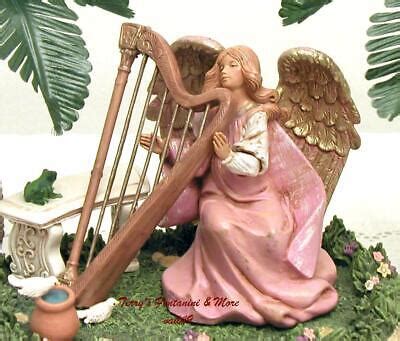 Fontanini Depose Italy Adriana Tuscany Angel W Harp Nativity Figure