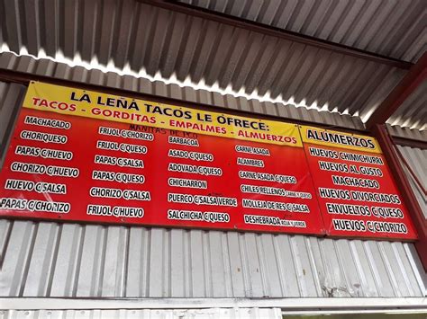 Carta Del Restaurante Tacos La Leña Santiago Carr Nacional 203