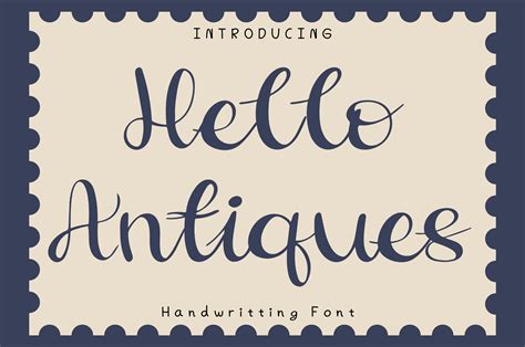 Hello Antiques Font By AchiArt Creative Fabrica