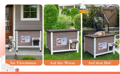 HiCaptain 100 Fully Insulated Cat House With 6 Sides Foam