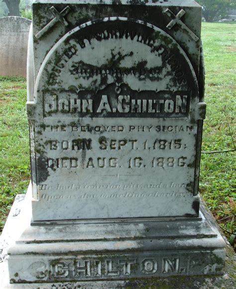 Dr John Augustine Chilton 1815 1886 Find A Grave Memorial