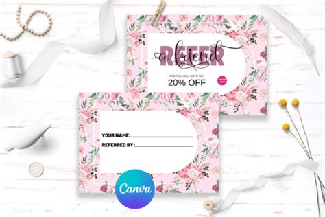 Editable Referral Card Template Graphic By Andreea Eremia Design