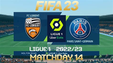 Fifa 23 Lorient Vs Psg Ligue 1 202223 Ps4ps5 Full Match Youtube