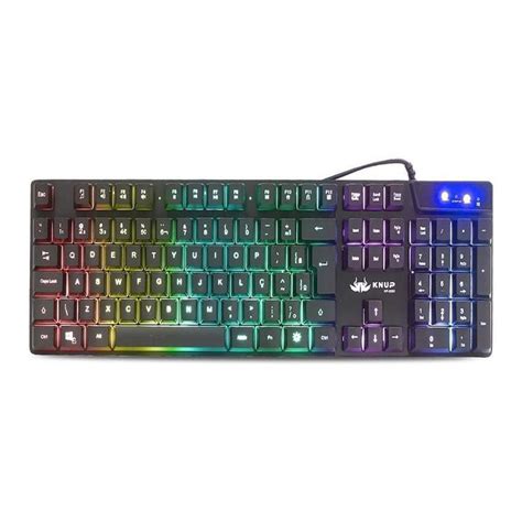 Teclado Gamer Iluminacao Abnt 2 Luz Rgb Usb Knup Kp 2050 Shopee Brasil