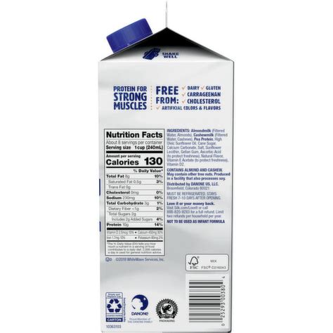 Silk Almond Milk Nutrition Facts