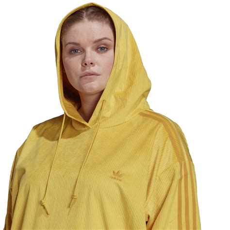 Adidas Originals Sweat à Capuche 3 Stripes Femme Jaune