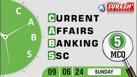 CURRENT AFFAIRS BANKING SSC JUNE 09 Suresh IAS Academy YouTube