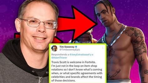 Tim Sweeney Ceo Of Epic Games Confirms That Travis Scott Is Returning