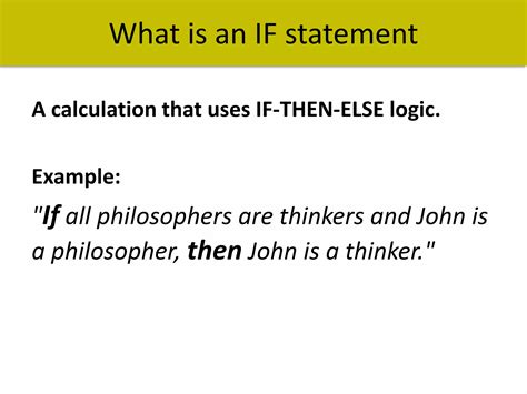 Using The If Function In Excel Ppt