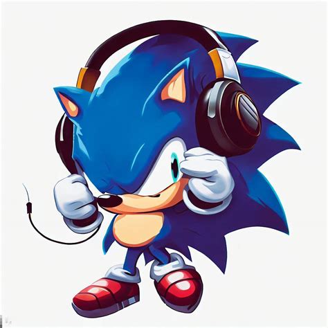 Sonic with headphones by Cyantinn on DeviantArt