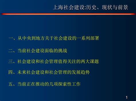 Ppt 上海社会建设 历史、现状与趋势 Powerpoint Presentation Id6626715