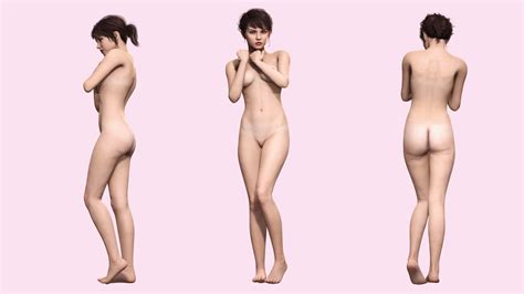 Nora Girl In Bikini D Model By Khaloui