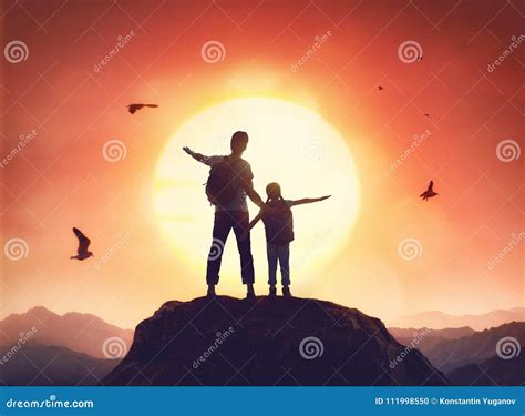 Father and Daughter Enjoying Journey Stock Photo - Image of childhood ...