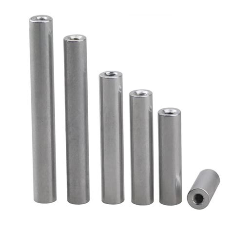 M Od Mm Aluminum Round Threaded Sleeve Standoff Spacers Long Nuts