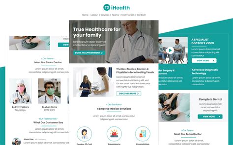 Ihealth Multipurpose Healthcare Email Template Responsive Newsletter