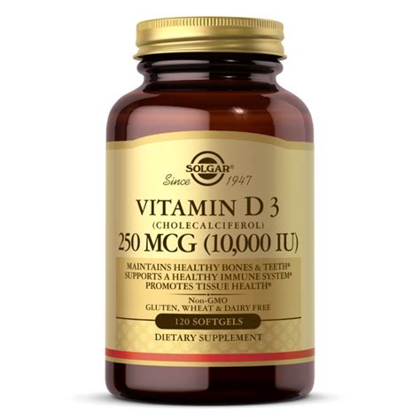 Vitamin D3 10 000 IU Softgels Immune Support Solgar