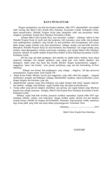 Program Kerja Kata Pengantar Pdf