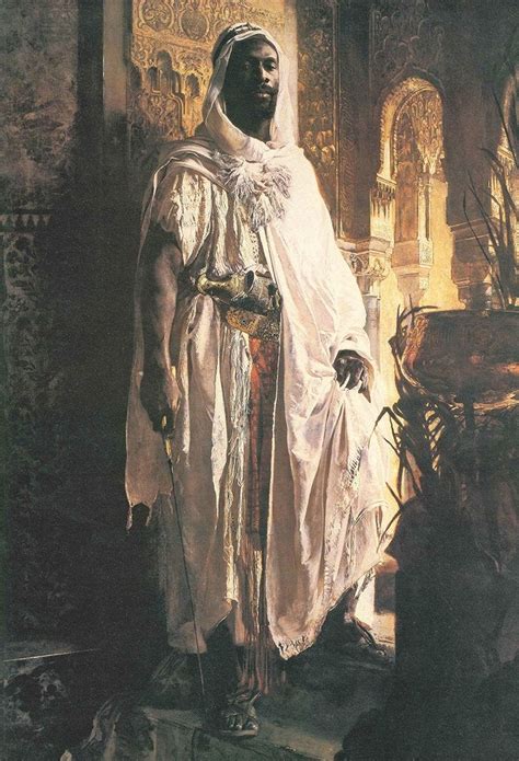 Moorish Chief By Edward Charlemont 24 X 32stretched With 15 Wood