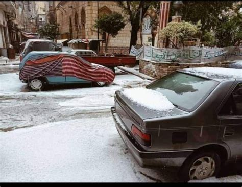 In Photos Rare ‘snowfall In Egypts Alexandria Marks End Of 2021