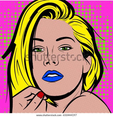 Vector Beautiful Woman Illustration Comics Retro Stock Vector Royalty