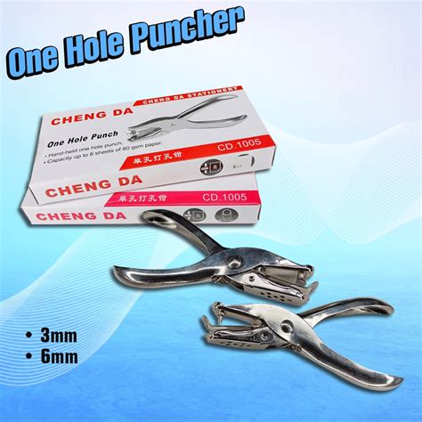 One Hole Hang Tag Puncher 3mm 6mm Ticket Puncher Circle Metal Single Hand Held Cpm Shopee