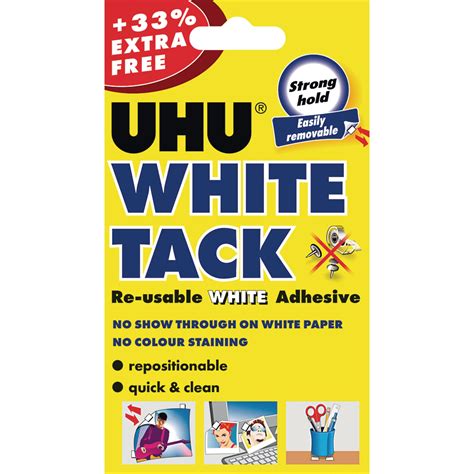 HE303153 - UHU® White Tack White 86.5g - Pack of 12 | Findel Education