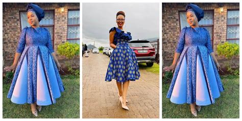 An Elegant Shweshwe Dresses For South Africa Ladies 2021 African10