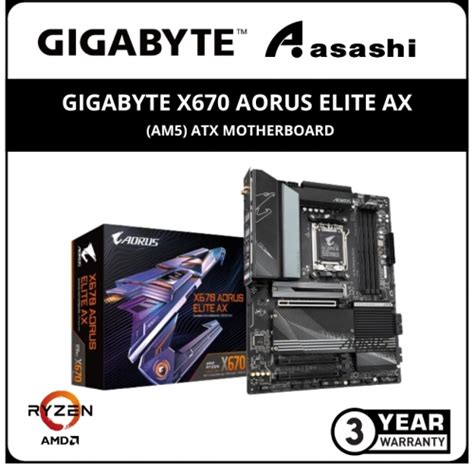 Gigabyte X670 Aorus Elite Ax Am5 Atx Motherboard X670 Aorus Elite Ax Asashi Technology Sdn