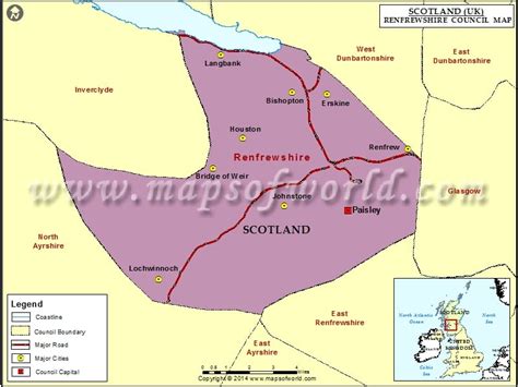 Renfrewshire Council Map | Map of Renfrewshire Council