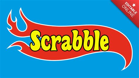 Scrabble Hot Wheels Font Text Effect Generator