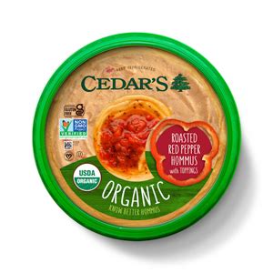 Amazon Cedar S Topped Organic Roasted Red Pepper Hommus Oz