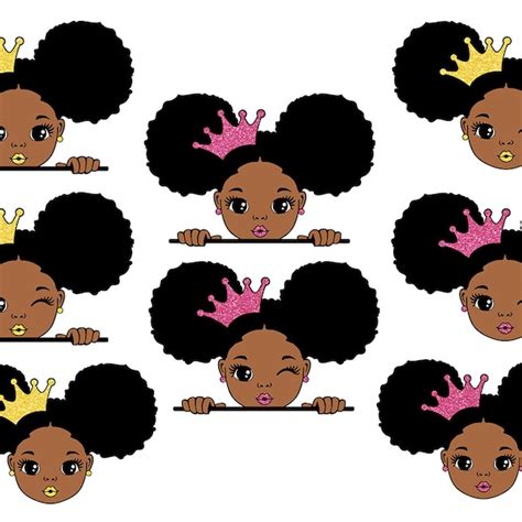 Afro Princess Svg Etsy