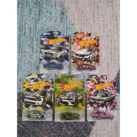 Hot Wheels Camouflage Edition Set Nissan Skyline Gt X Honda Civic Type R Ford Shelby Gt
