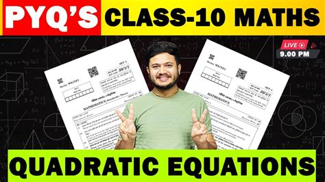 Ch 4 Quadratic Equations Previous Year Questions Class 10 Maths