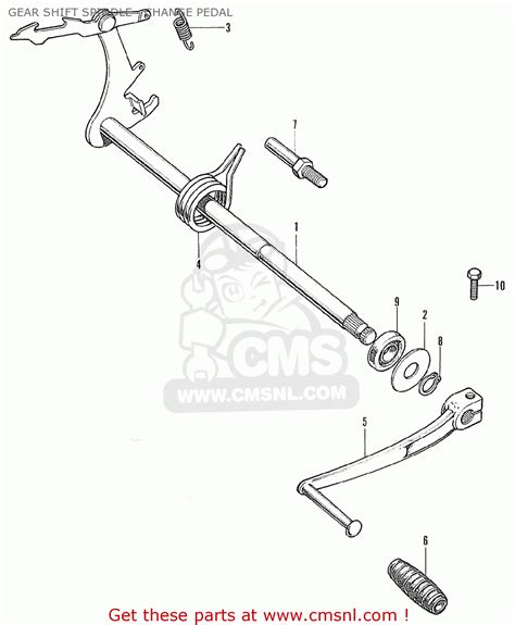 Honda CL175 SCRAMBLER 1972 K6 USA GEAR SHIFT SPINDLE CHANGE PEDAL