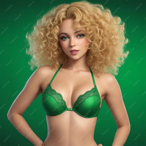 Premium Ai Image Beautiful Blonde Woman With Curly Hair Wearing