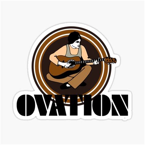 Vintage Ovation Guitars String Fling Black Sticker For Sale By