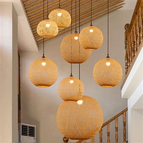 Arturest Bamboo Chandelier Bamboo Pendant Light Pendant Lamp Shade