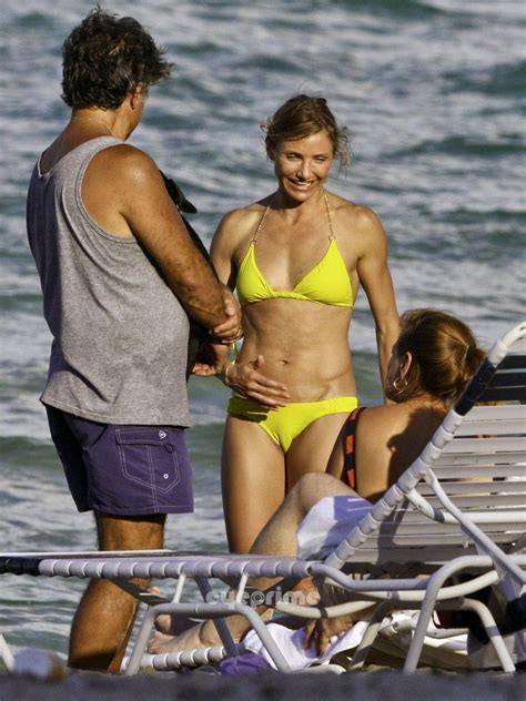 Cameron Diaz In Yellow Bikini South Beach July 2011