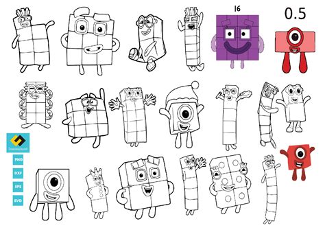 Numberblocks Cut Outs