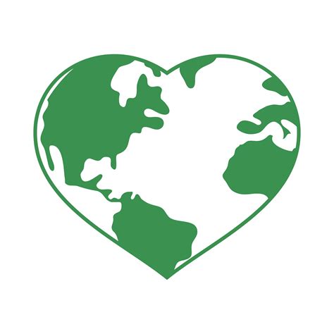 Planet Earth With Heart Shape 1878855 Vector Art At Vecteezy