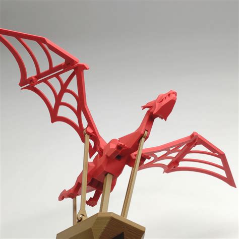 3D Printable FLYING DRAGON (AUTOMATA) by Amao Chan