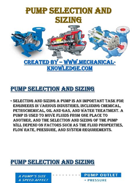 Pump Selection and Sizing 1678602452 | PDF | Pump | Flow Measurement