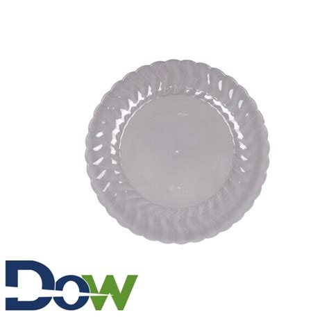 6" Scalloped Clear Plastic Plate - 180/Case | Distribution of the west