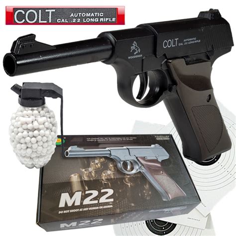 Colt Woodsman Pistolet Metalowy Kulki Mm Replika Asg Granat Tomdorix