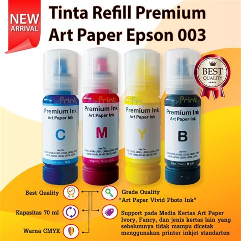 Jual Tinta 003 001 Art Paper Printer Epson L1110 L3100 L3110 L3150