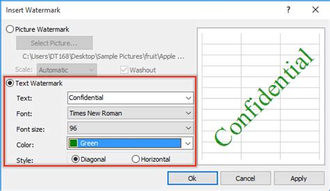 Quickly insert and remove watermarks in Excel 