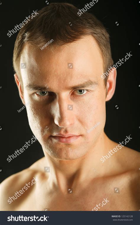 Portrait Naked Muscular Man Isolated On Stock Photo 125142128 Shutterstock