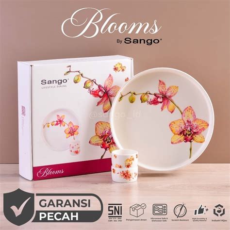 Jual Sango Set Piring Makan Kaden Dan Tempat Saus Bloom Isi Hampers