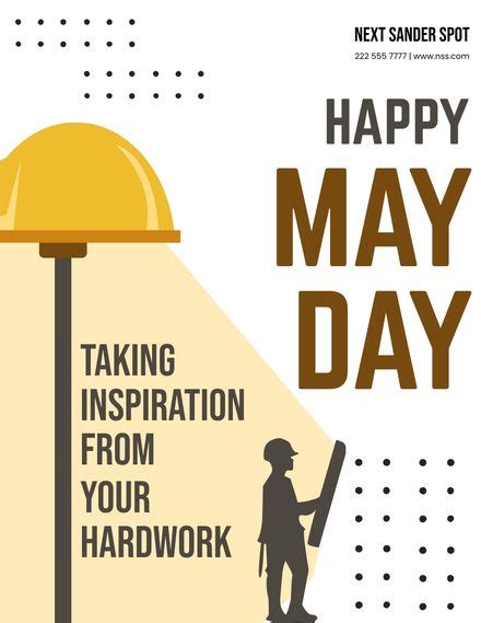 Happy May Day Flyer In Eps Illustrator  Word Pages Psd Png